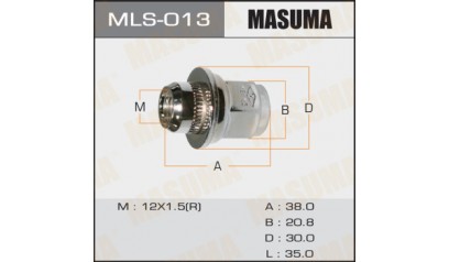 Гайка колеса c заглушкой (плоск.) с шайбой M12*1,5*21 MASUMA