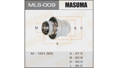 Гайка колеса c заглушкой (сфер.) с шайбой M12*1,5*21 MASUMA