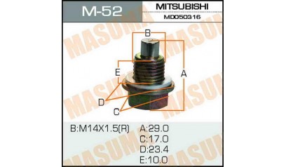 Болт (пробка) маслосливной MASUMA M14x1.5