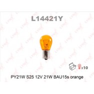 Лампа PY21W повторителя поворота желтая LYNX 12V 21W