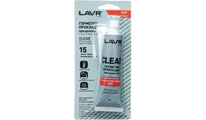 Герметик-прокладка прозрачный высокотемпературный CLEAR LAVR 70г