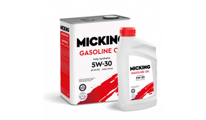 Моторное масло Micking Gasoline Oil MG1 5W-30 синтетическое API SP/RC для бензиновых двигателей 4л., арт M2128