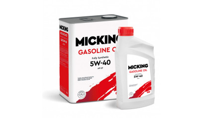 Моторное масло Micking Gasoline Oil MG1 5W-40 синтетическое API SP для бензиновых двигателей 4л., арт M2134