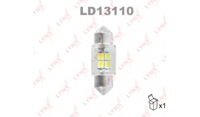 Лампа C10W 12V SV8.5 LED T11x31 mm 6800K салонная LYNX
